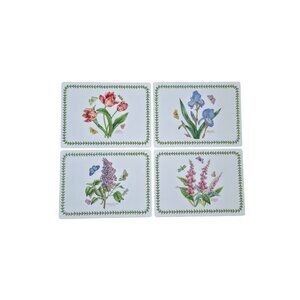 Pimpernel Portmeirion Botanic Garden Large Placemats Set of 4 Floral Cork Back